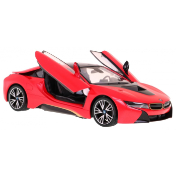 BMW i8 czerwone RASTAR model 1:14 Zdalnie sterowane auto + pilot 2,4 GHz